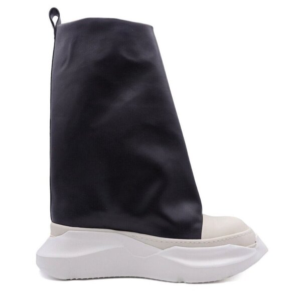 Rick Owens DRKSHDW Black Fogachine Sneak Boot New Defect Women Size 37.5 US 7.5 - Picture 1 of 16